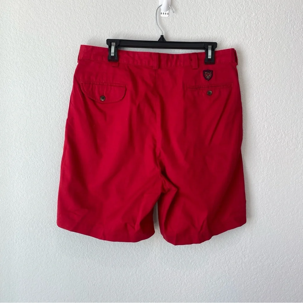 Polo Ralph Lauren Men’s Red Golf Shorts With Crest Size 34